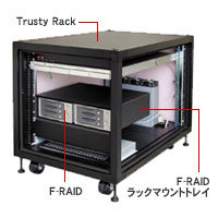 Trusty Rack用オプション・F-RAIDラックマウントトレイ